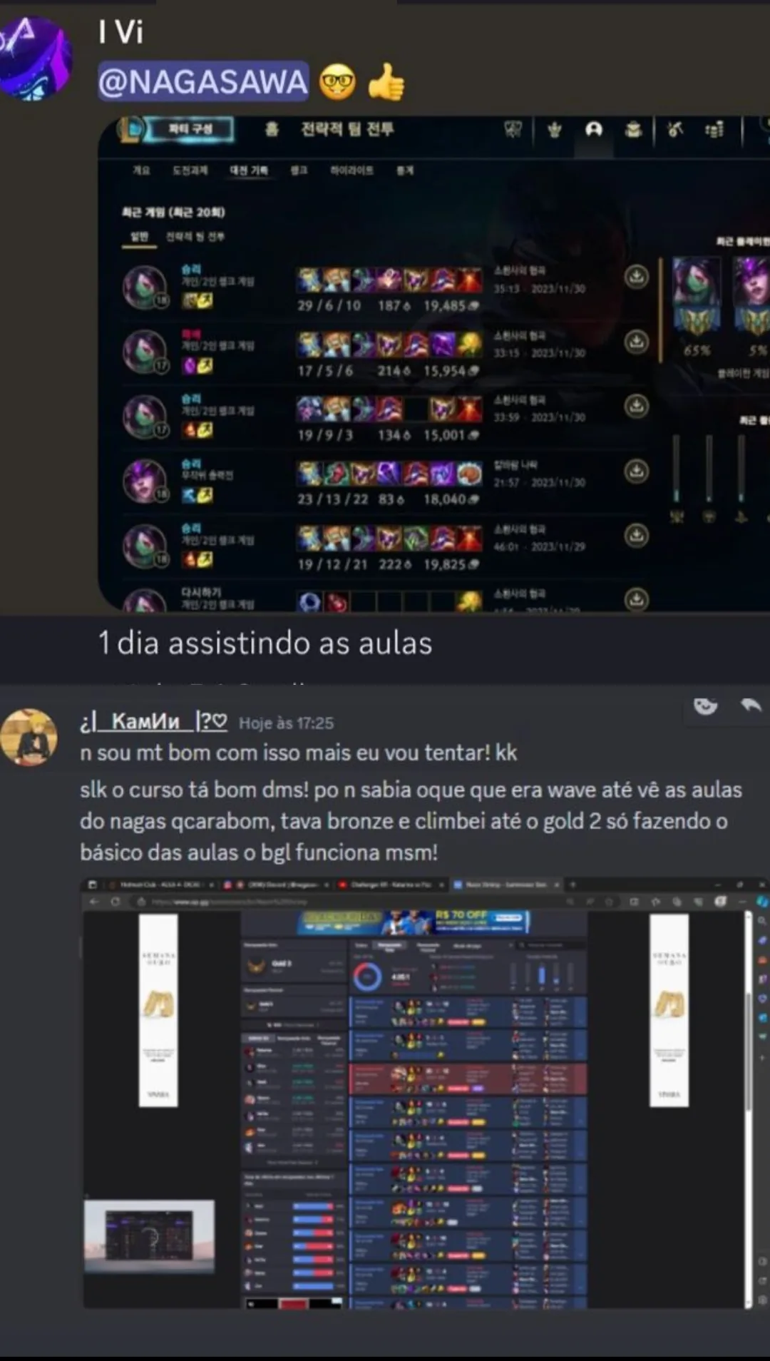 Bronze para Gold 2 com o básico das primeiras aulas