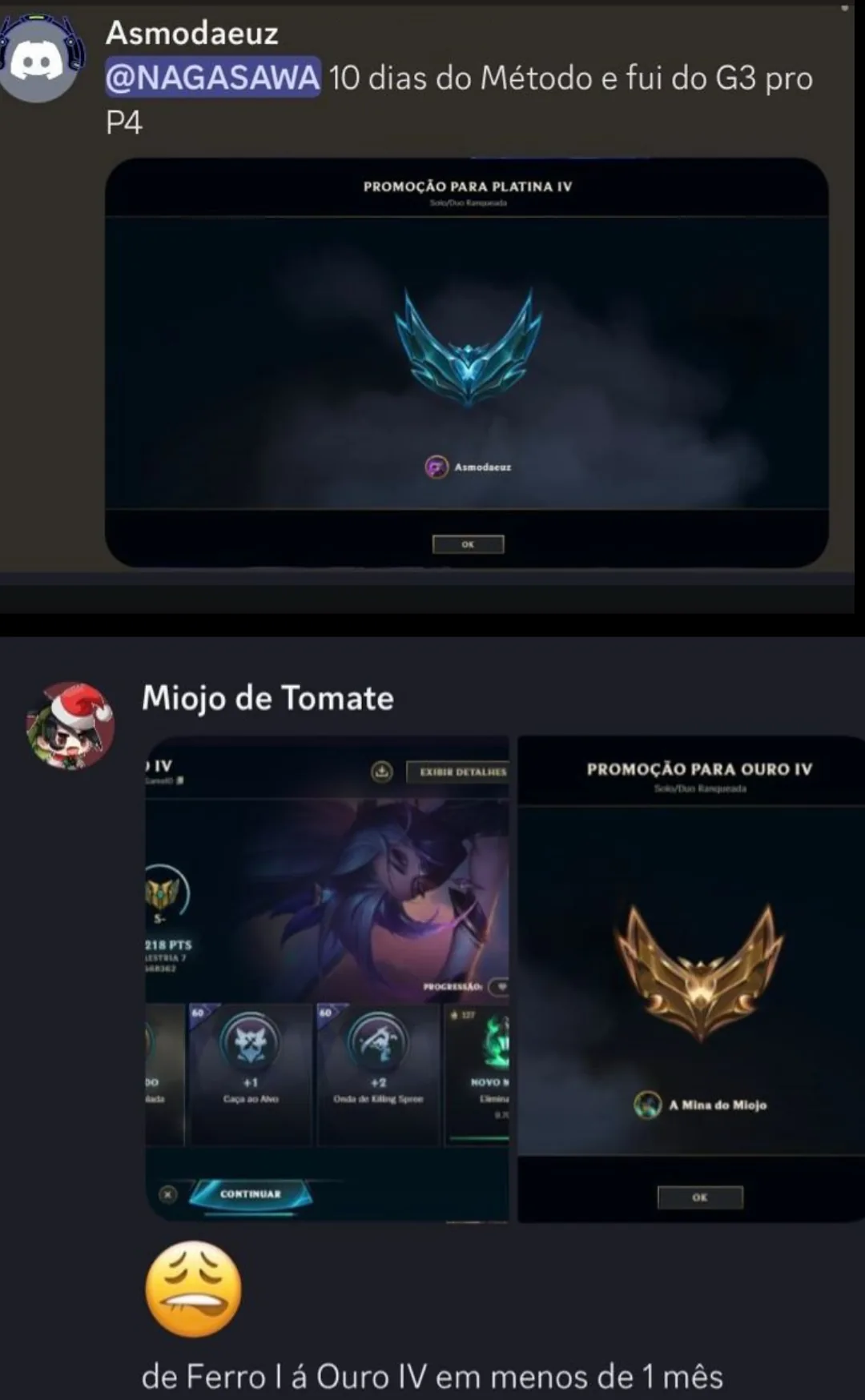 Ferro I para Ouro IV em menos de 1 mês